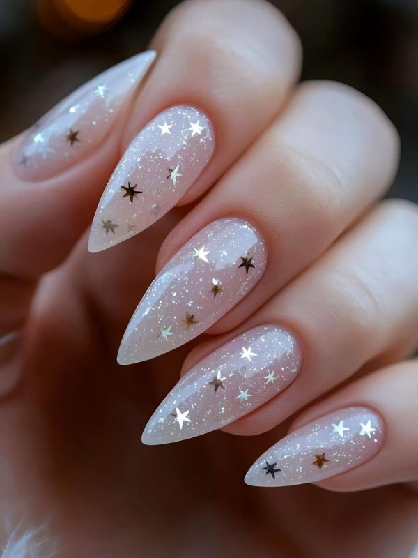 Celestial White Chrome Stars