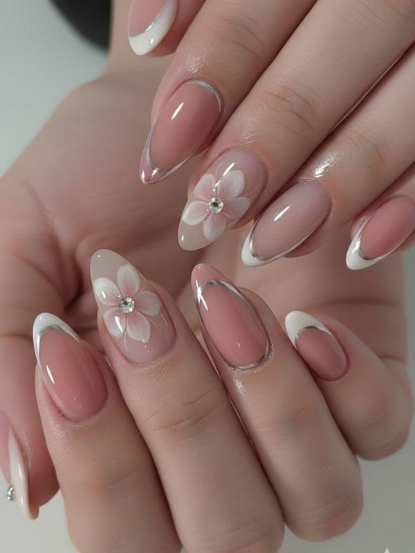 Chrome Floral Outline