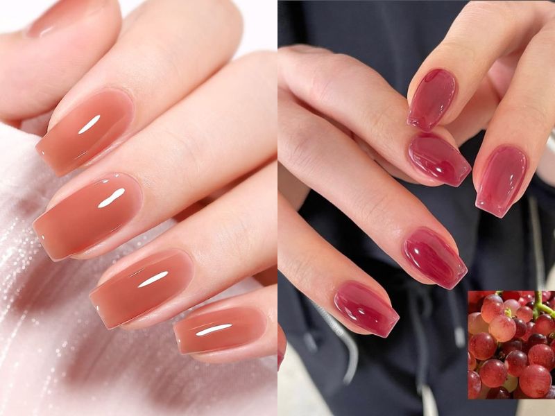 Glossy Nude Squoval Glow