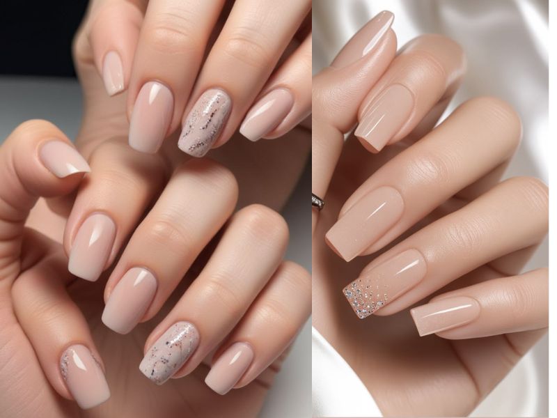 Glossy Nude Squoval Glow