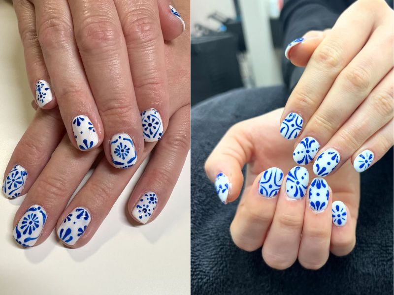 Greek Tile Blue And White Pattern