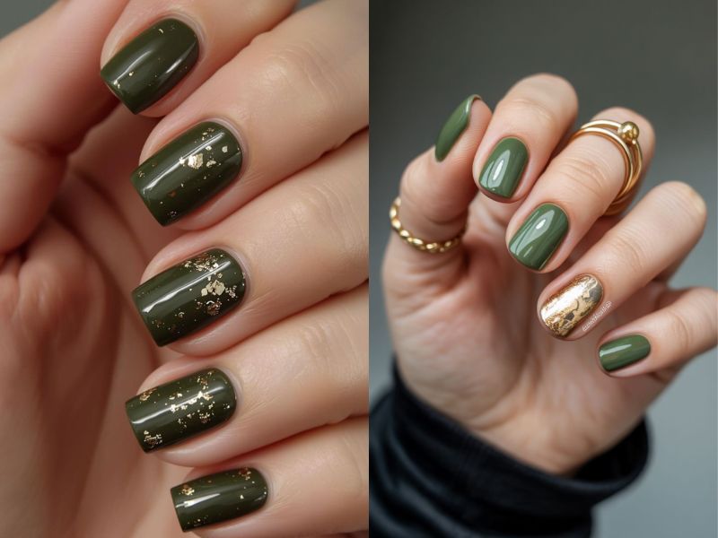 Olive and Gold Foil Duo