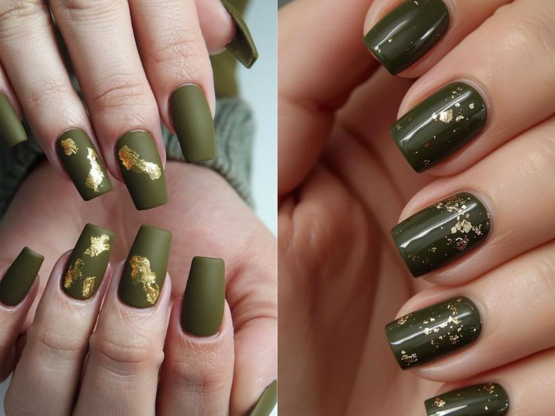 Olive and Gold Foil Duo