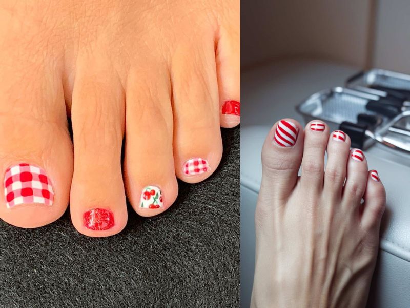 Red and White Gingham Pattern