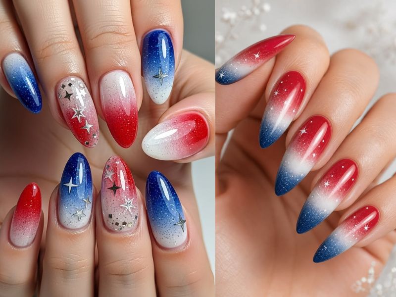  Star Spangled Gradient Nails