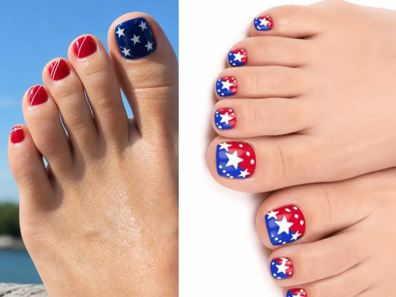 Stars and Stripes Toe Accent Design