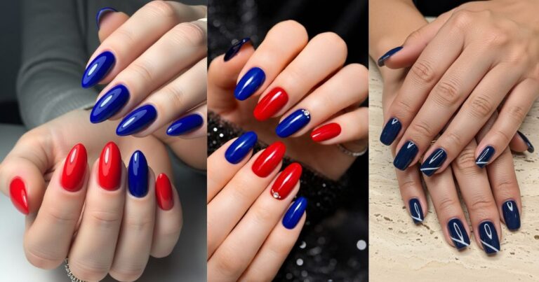 red white and blue nail ideas