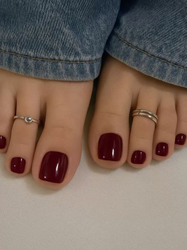 Classic Cherry Red Pedicure