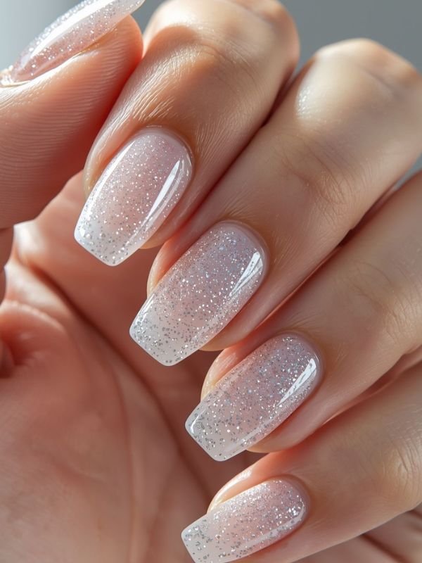 Clear Builder Gel with Floating Glitter