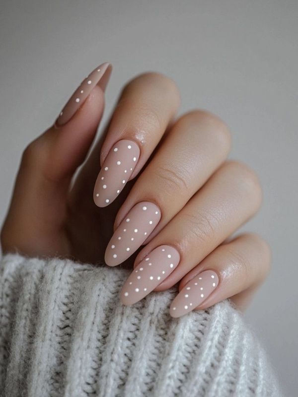 Dusty Rose with Minimalist Dot Pattern