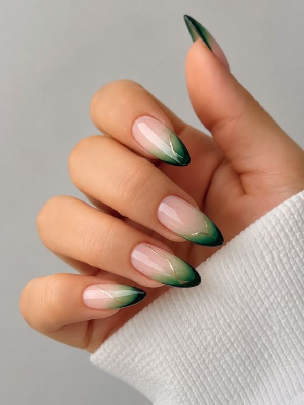 Emerald French Tips