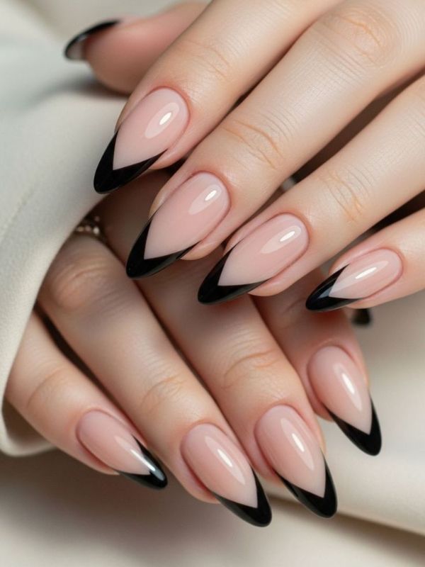 French Edge Almond Nails