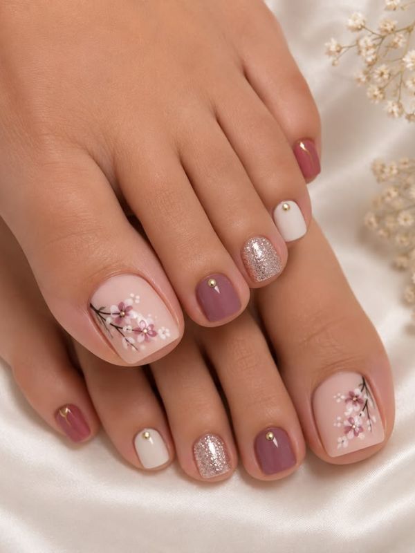 Glitter Accent Pedicure