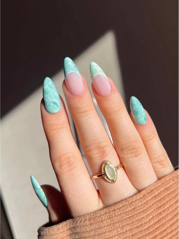 Jade Marble Nails