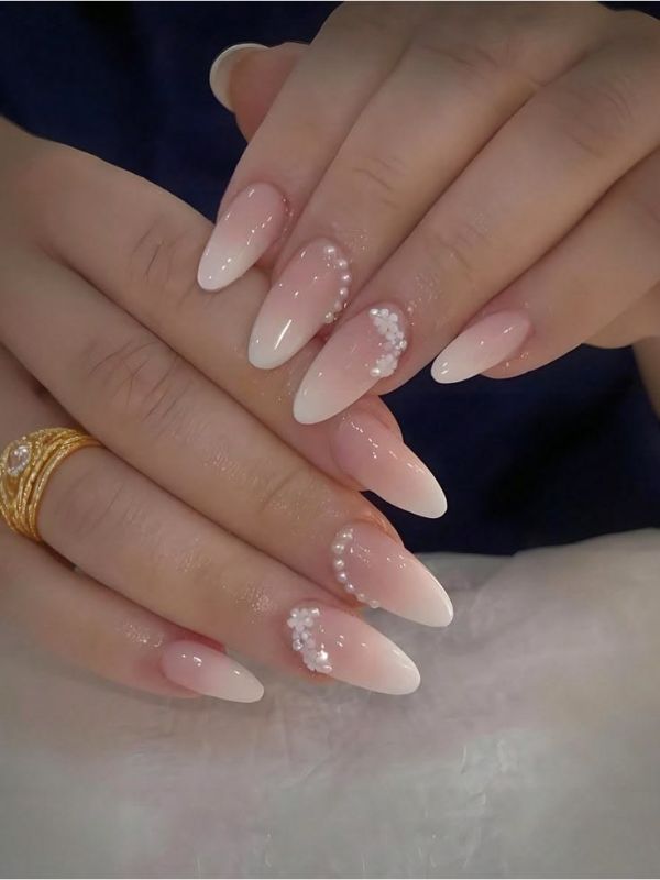 Milky Pink With Tiny Pearls