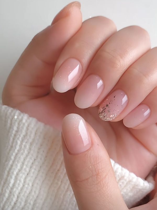 Peachy Neutral with Micro Glitter