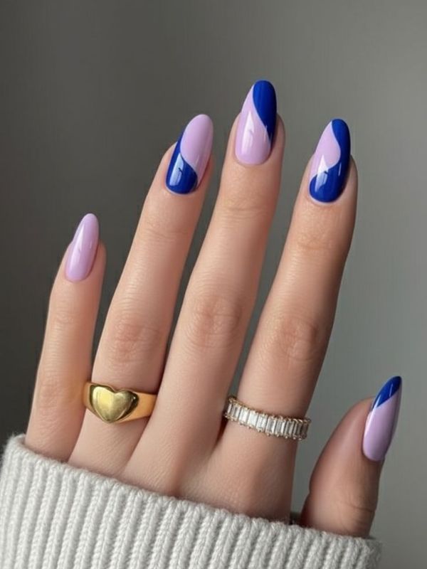 Purple and Blue Abstract Frenchies