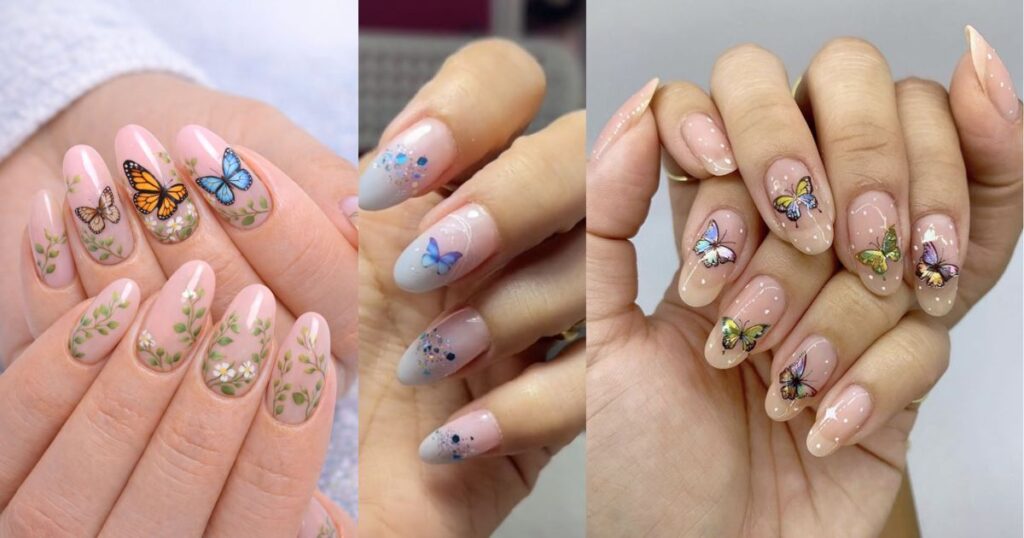 Simple vs Detailed Butterfly Nail Art