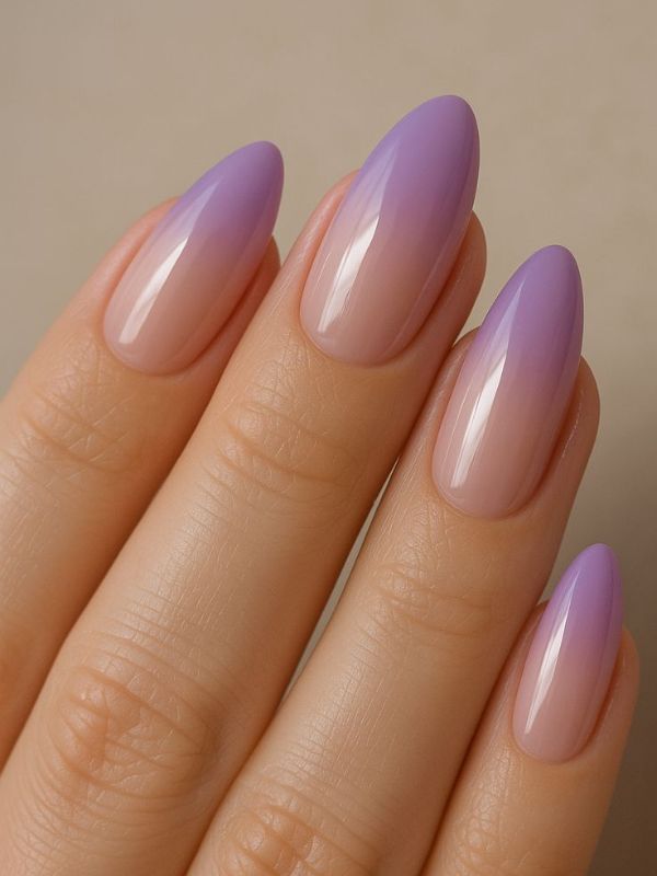 Soft Lavender with Ombré to Nude