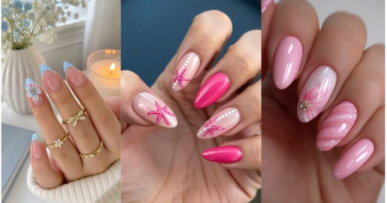 Summer Almond Nail