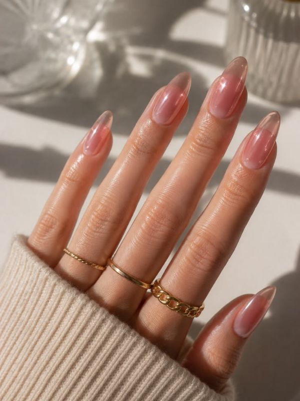  Translucent French Tips with Jelly Polish