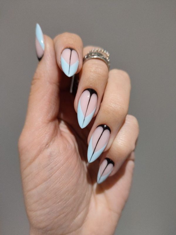 Negative Space Arches nail ideas 