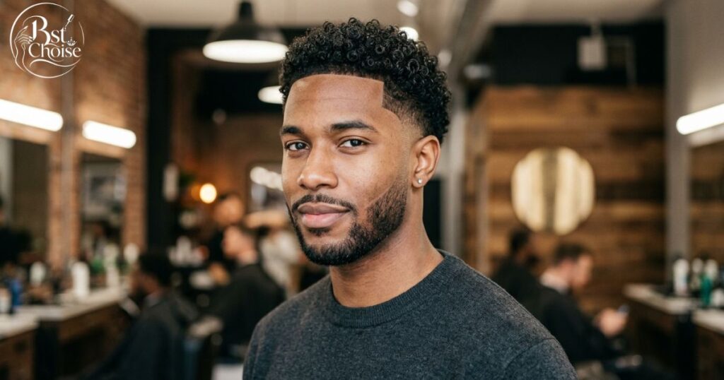 Curly Caesar With Low Taper