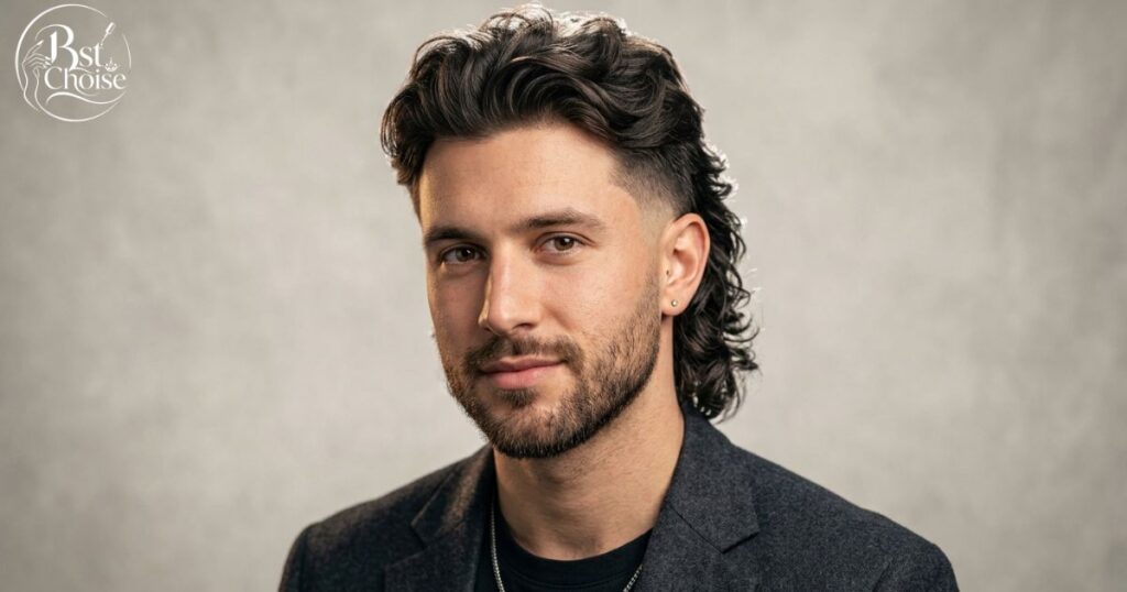 Low Fade Mullet With a Soft Transition