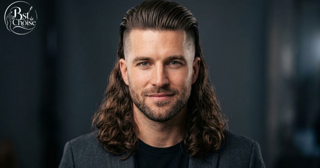 The Mullet With a Brushed-Back Top